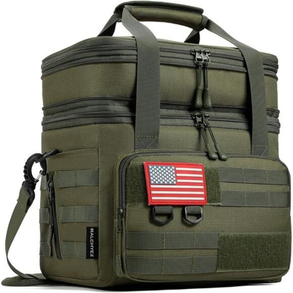Tactical Lunch Bag, 20L Large Heavy Duty Double Deck Insulated